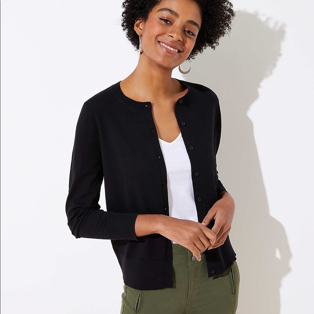 Loft Plum Coloured Signature Cardigan Sweater